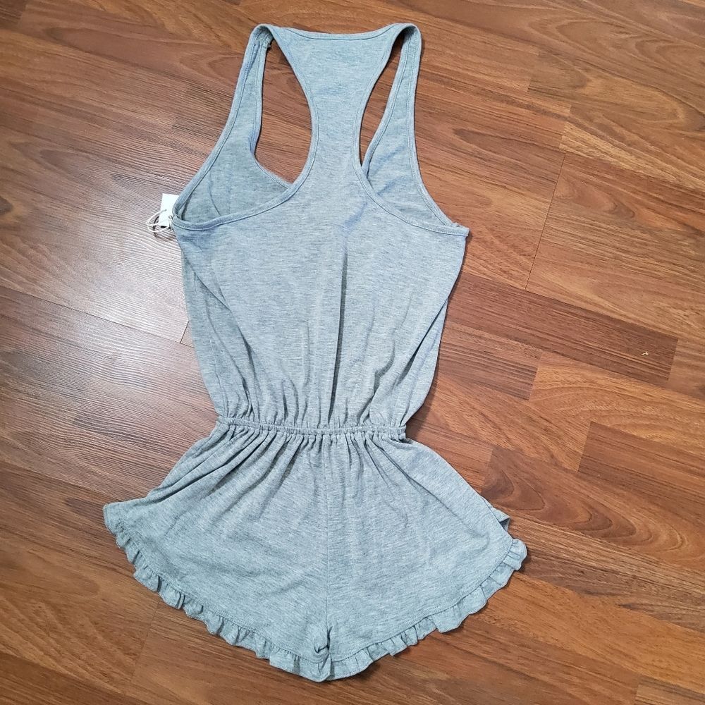 Spiritual Gangster Knit Ruffle Romper Grey - Picture 3 of 9